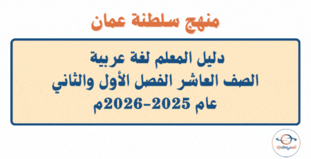 دليل المعلم لغة عربية الصف العاشر 2025-2026م