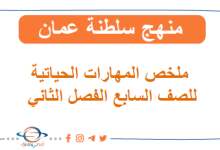مهارات حياتية للصف السابع الفصل الثاني منهج عمان