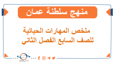 مهارات حياتية للصف السابع الفصل الثاني منهج عمان