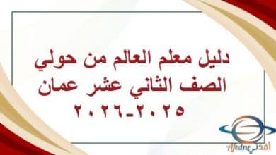 دليل معلم العالم من حولي الصف الثاني عشر عمان 2025-2026