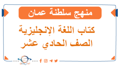 كتاب اللغة الإنجليزية الصف الحادي عشر الفصل الدراسي الثاني وفق مهنج عمان