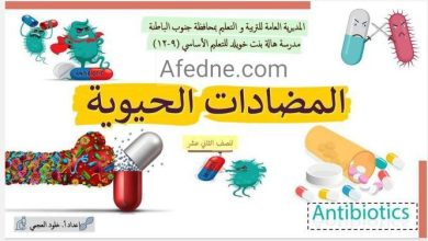 درس المضادات الحيوية