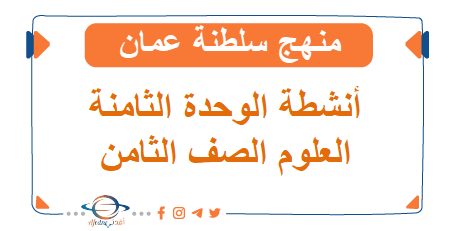 أنشطة وحدة الأملاح العلوم للصف الثامن الفصل ثاني