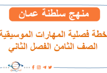 الخطة الفصلية للمهارات الموسيقية صف ثامن فصل ثاني