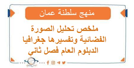 ملخص تحليل الصورة الفضائية وتفسيرها جغرافيا الدبلوم العام فصل ثاني