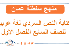 ملخص كتابة النص السردي لغة عربية صف سابع فصل أول