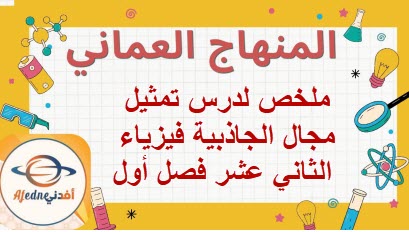 ملخص لدرس تمثيل مجال الجاذبية فيزياء الثاني عشر فصل أول عمان