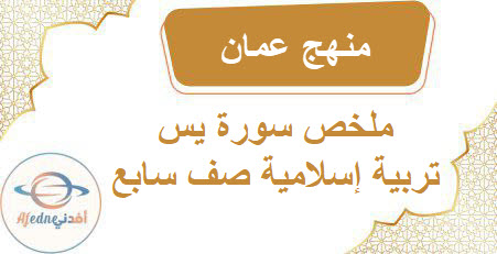  ملخص سورة يس (20-30) التربية الإسلامية للصف السابع الفصل
