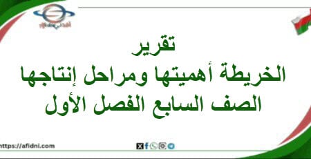 تقرير الخريطة اهميتها ومراحل الانتاج دراسات اجتماعية صف