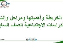حل درس الخريطة أهميتها ومراحل إنتاجها اجتماعيات سابع فصل