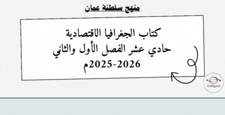 كتاب الجغرافيا الاقتصادية الصف الحادي عشر 2025-2026م